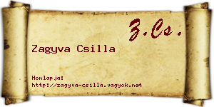 Zagyva Csilla névjegykártya