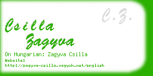 csilla zagyva business card